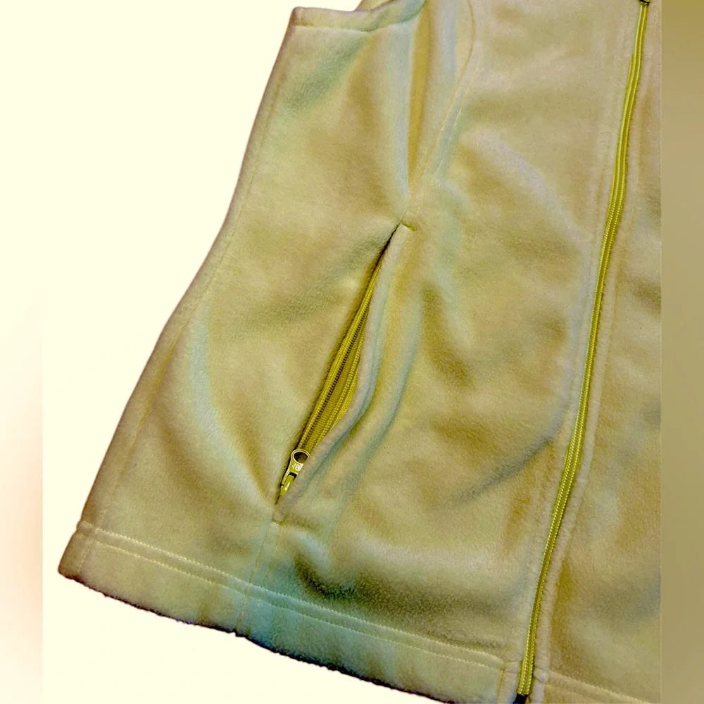 COLUMBIA Fleece Vest Solid Yellow Women’s Size Medium - Picture 4 of 7